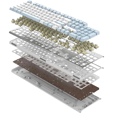 Клавиатура проводная A4Tech Fstyler FS100 Neon, USB, синий/белый