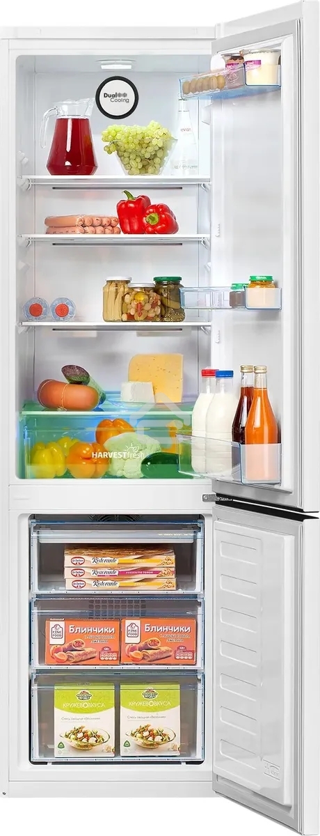 Холодильник Beko B3R0CNK312HW белый двухкамерный 200/76л морозилка снизу, No Frost