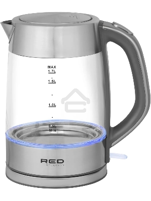 Чайник электрический Red Solution RK-G138 1.7л. 2200Вт серый (корпус: стекло)