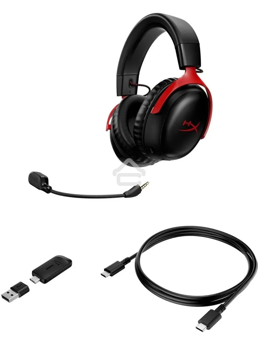 Наушники с микрофоном HyperX Cloud III черный/красный мониторные Radio оголовье (77Z46AA)