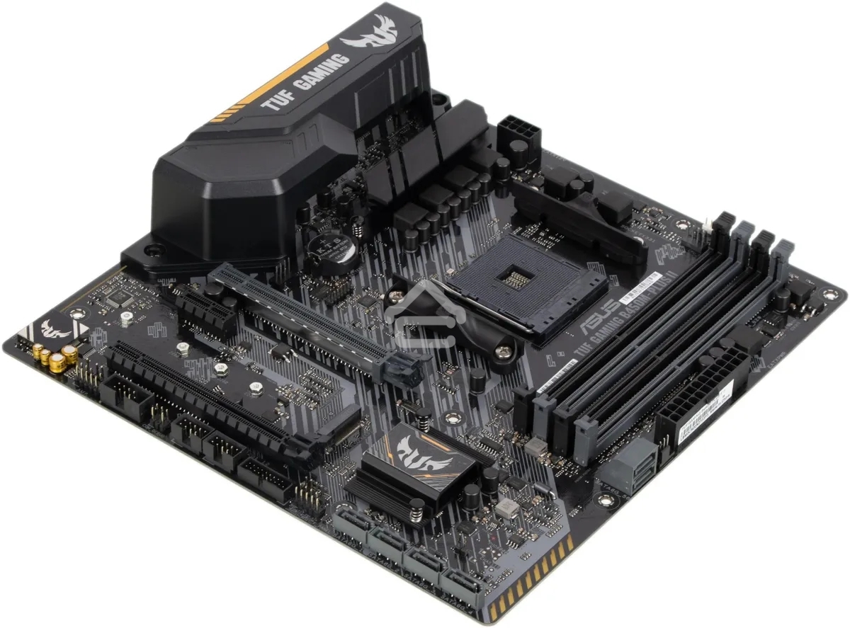 Материнская плата ASUS TUF GAMING B450M-PLUS II, AM4, AMD B450, 4xDDR4, 6xSATA, 1xM.2, 1xPCIe 3.0 x16, 1xPCIe 2.0 x16, 1xPCIe x1, 1xHDMI, 1xDVI-D, 1x 1Gb LAN, 2xUSB-A 3.2 Gen 1, 1xUSB-A 3.2 Gen 2, 2xUSB-A 2.0, 1xUSB-C 3.2 Gen 1, 3x3.5 мм, 7.1, mATX