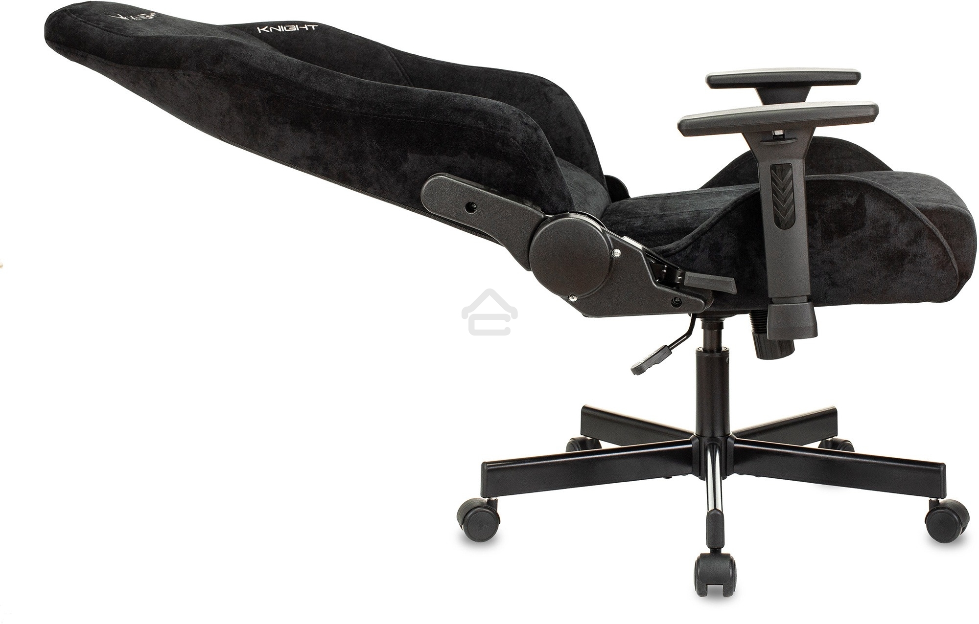 Кресло игровое Бюрократ Knight N1 Fabric черный Light-20, с подголов. крестовина металл