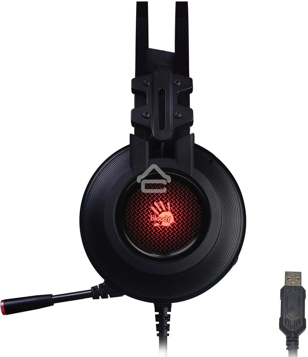 Гарнитура проводная с микрофоном A4 Bloody G525 черный 2м мониторные оголовье (G525 BLACK)