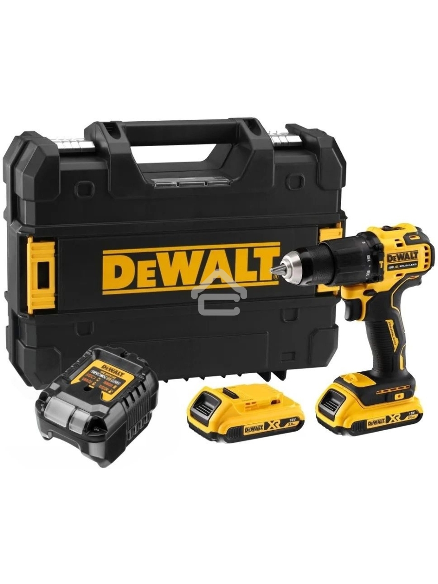 Дрель-шуруповерт DeWalt DCD709D2T, Аккумуляторная, 18В, 2 АКБ, Кейс