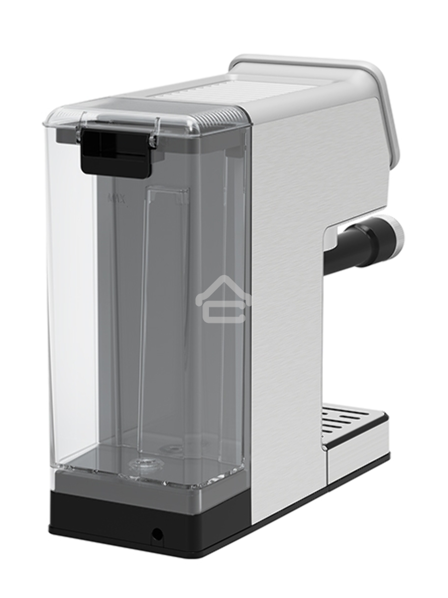 Кофеварка рожковая BQ CM7003 серебристый, исп. кофе - молотый, 1,2 л, 1350 Вт, 20 бар