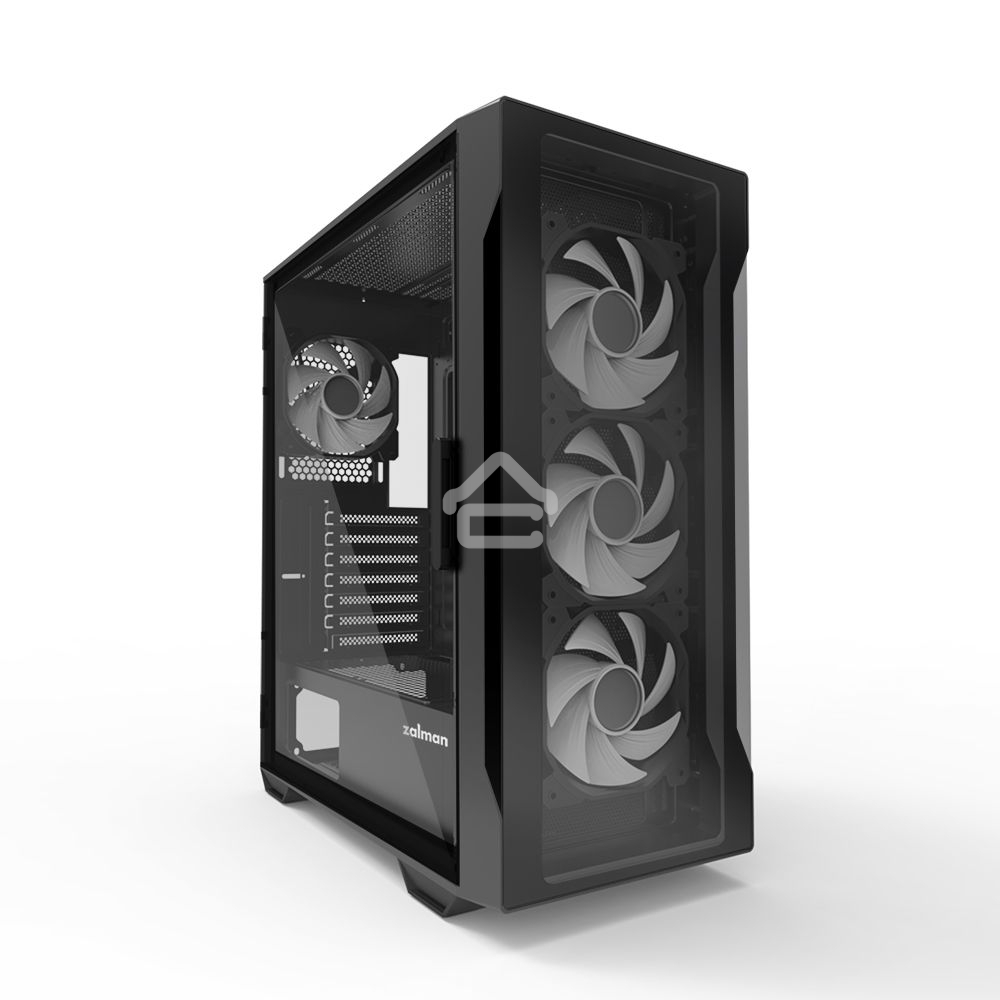 Компьютерный корпус MidiTower Zalman I3 NEO TG Black (ATX, front mesh, TG window, USB 2.0 x1, USB 3.0x2, 4x120мм RGb fan, без БП) (I3 NEO TG Black)