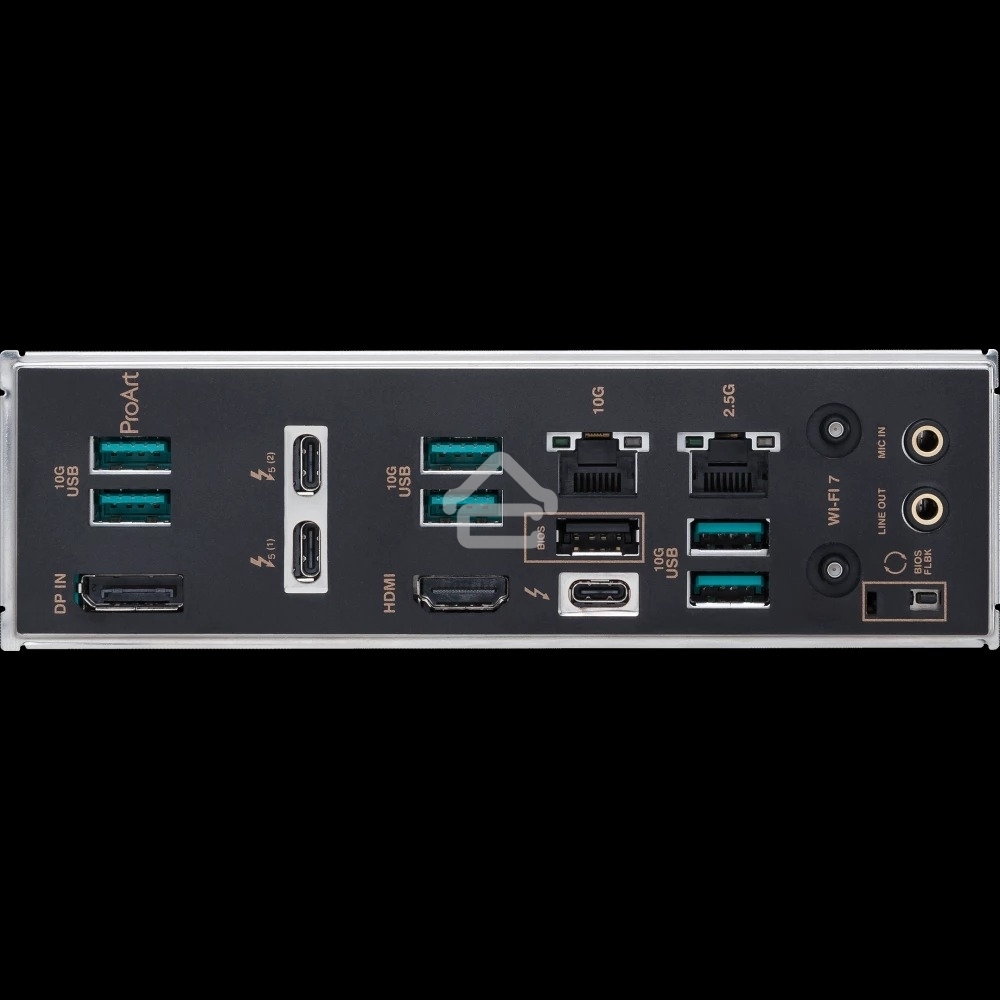 Материнская плата ASUS ProArt Z890-CREATOR WIFI, LGA 1851, Intel Z890, 4xDDR5, 4xSATA, 5xM.2, 2xPCIe 5.0 x16, 1xPCIe 4.0 x16, 1xHDMI, 1xDP, 1x 10Gb LAN, 1x 2.5Gb LAN, 2xUSB-C 10Gbps, 6xUSB-A 10Gbps, 1xUSB-A 2.0, 7.1, ATX