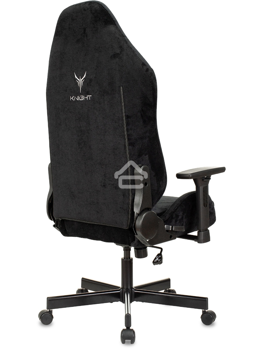 Кресло игровое Knight N1 Fabric черный Light-20, с подголов. крестовина металл
