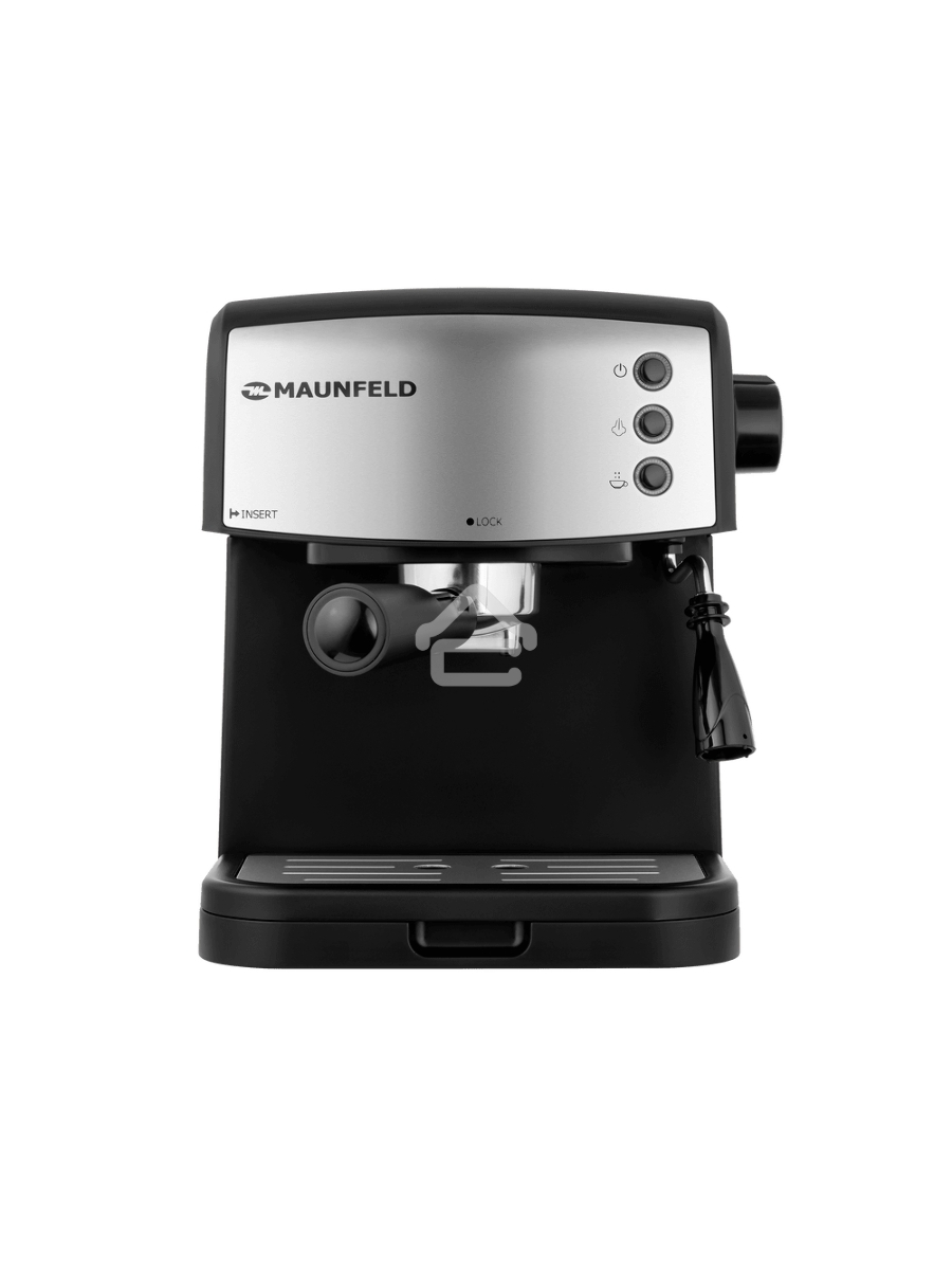 Кофеварка рожковая Maunfeld MF-734BK чёрный, исп. кофе - молотый/чалды, 1.5 л, 850 Вт, 15 Бар