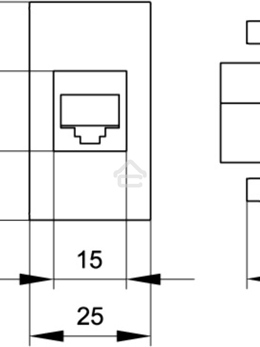 Розетка компьютерная DKC Viva 45048 RJ-45 кат.5Е, экранированная, 8P8C, Hyperline, Dual IDC, белая, 1 модуль
