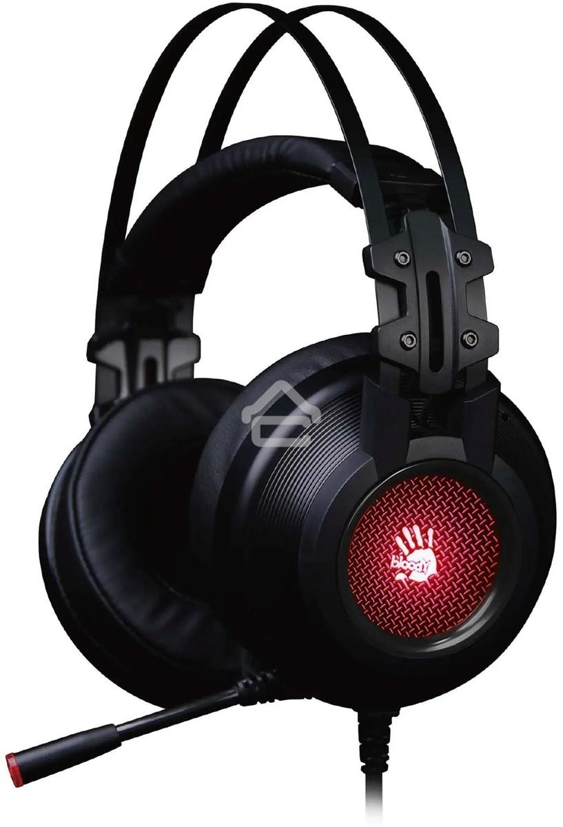 Гарнитура проводная с микрофоном A4 Bloody G525 черный 2м мониторные оголовье (G525 BLACK)