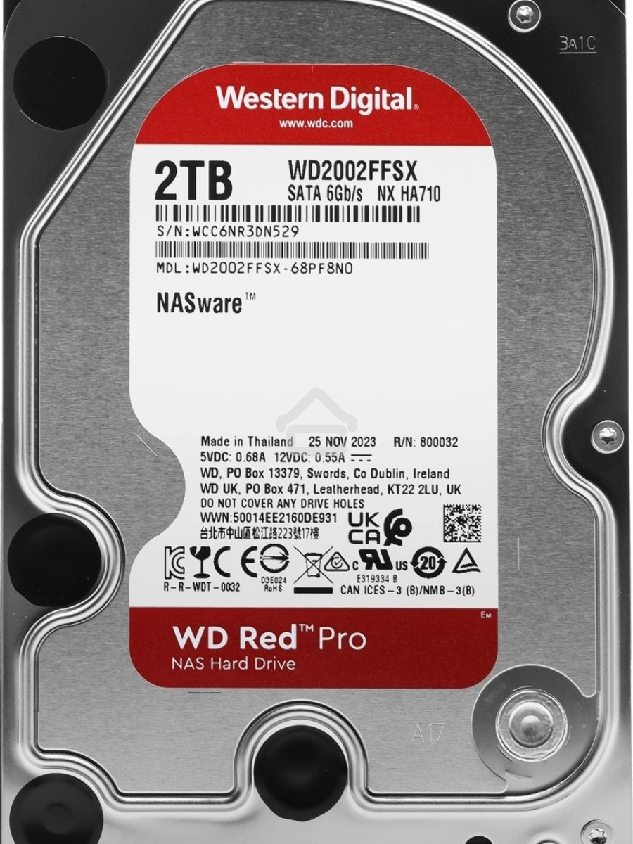 Жесткий диск WD Original SATA-III 2Tb WD2002FFSX NAS Red Pro (7200rpm) 64Mb 3.5