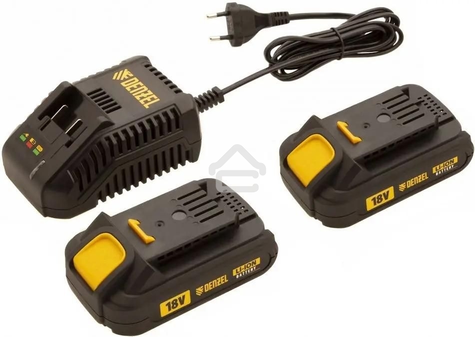 Дрель-шуруповерт аккумуляторная Denzel BLDL-IB-18-02, 18В, 2 АКБ, Кейс