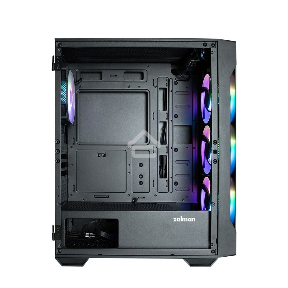 Компьютерный корпус MidiTower Zalman I3 NEO TG Black (ATX, front mesh, TG window, USB 2.0 x1, USB 3.0x2, 4x120мм RGb fan, без БП) (I3 NEO TG Black)
