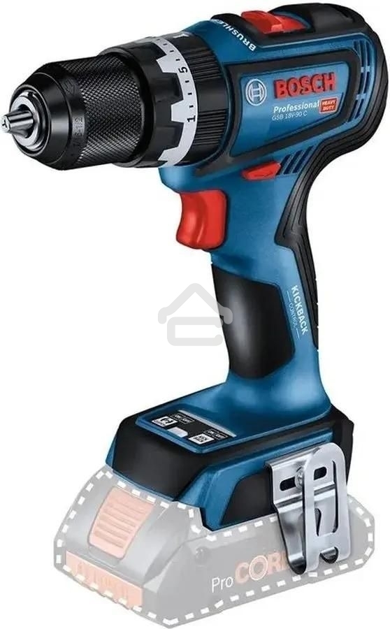 Дрель-шуруповерт Bosch GSR 18V-90 C solo, без АКБ, без ЗУ