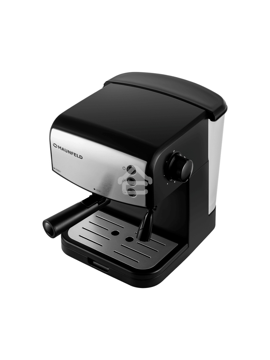 Кофеварка рожковая Maunfeld MF-734BK чёрный, исп. кофе - молотый/чалды, 1.5 л, 850 Вт, 15 Бар