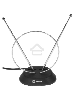 Телевизионная антенна Harper ADVB-2111 (комнатная, пассивная;DVB-T2; VHF / UHF (174–230 MHz, 470-862 MHz); 20 dB; 75; 3dB; 1 м)