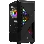 Компьютерный корпус 1STPLAYER FIREROSE F3-A Black / ATX, TG / 4x120mm LED fans inc. / F3-A-BK-4F1