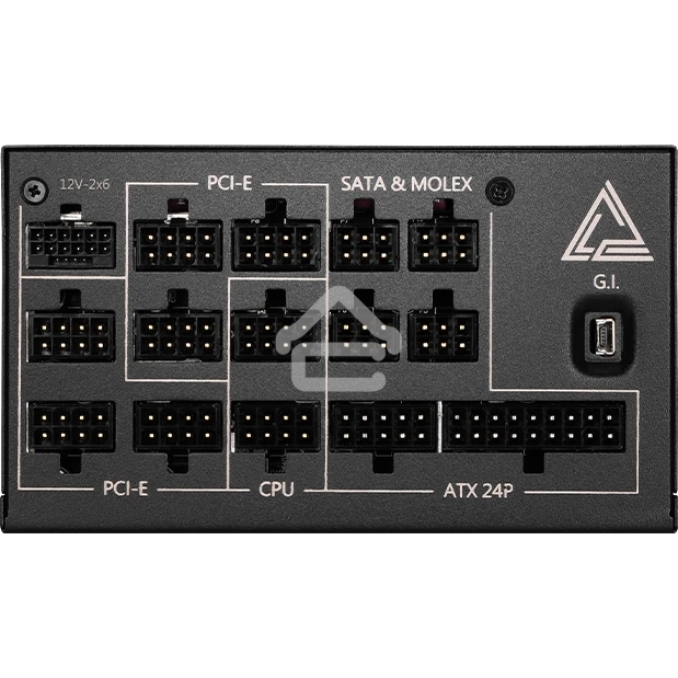 Блок питания MSI MEG Ai1300P (306-7ZP4A11-CE0), 1300Вт, 80 PLUS Platinum, 120мм, модульный, черный / золотой