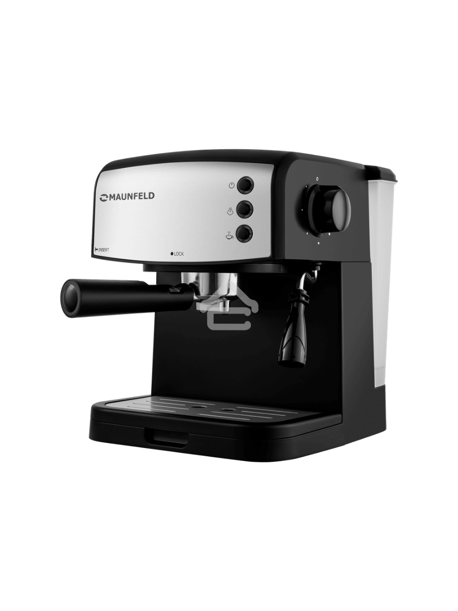 Кофеварка рожковая Maunfeld MF-734BK чёрный, исп. кофе - молотый/чалды, 1.5 л, 850 Вт, 15 Бар