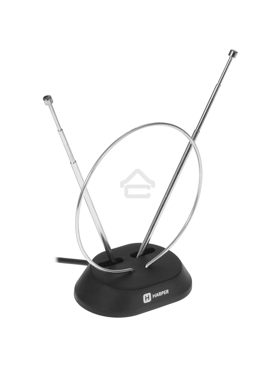 Телевизионная антенна Harper ADVB-2111 (комнатная, пассивная;DVB-T2; VHF / UHF (174–230 MHz, 470-862 MHz); 20 dB; 75; 3dB; 1 м)