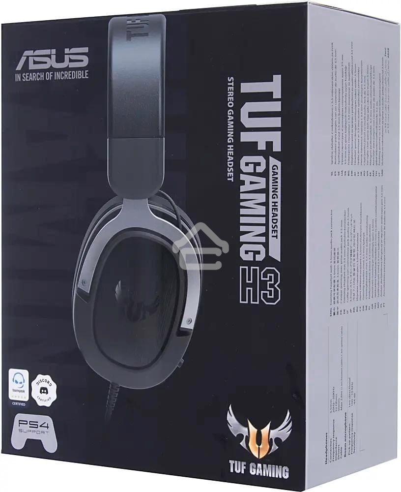 Игровые наушники ASUS TUF Gaming H3 чёрно-серые