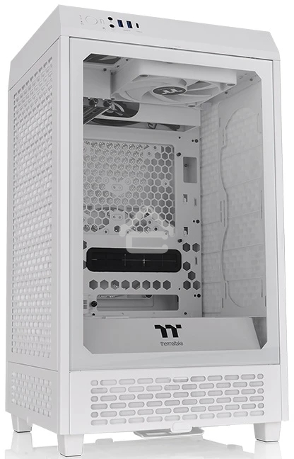 Компьютерный корпус Thermaltake The Tower 200 белый без БП miniITX 11x120мм 5x140мм 2xUSB 3.0 1xUSB3.1 audio bott PSU