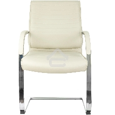 Кресло офисное Бюрократ T-8010-LOW-V/IVORY слоновая кость, искусственная кожа, на полозьях