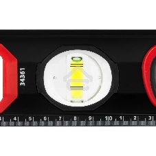 Уровень алюминиевый Matrix, усиленный, фрезерованный, 3 глазка, 2 комп. рукоятки, 600 мм