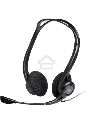 Наушники с микрофоном Logitech 960 черный 2.4м накладные оголовье (981-000100)