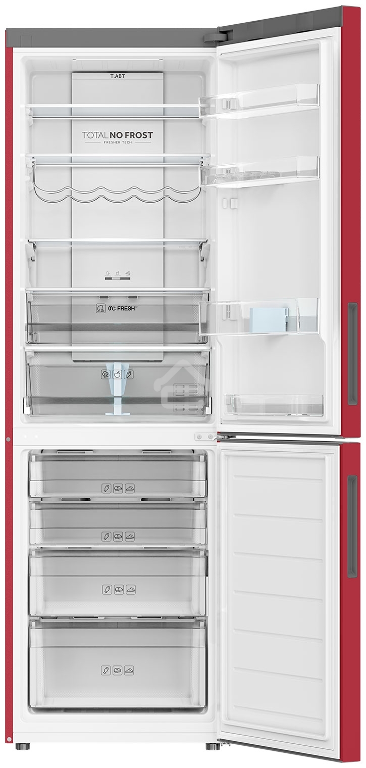 Холодильник Haier C2F636CRRGU1 красный двухкамерный 256/108 л морозилка снизу, No Frost