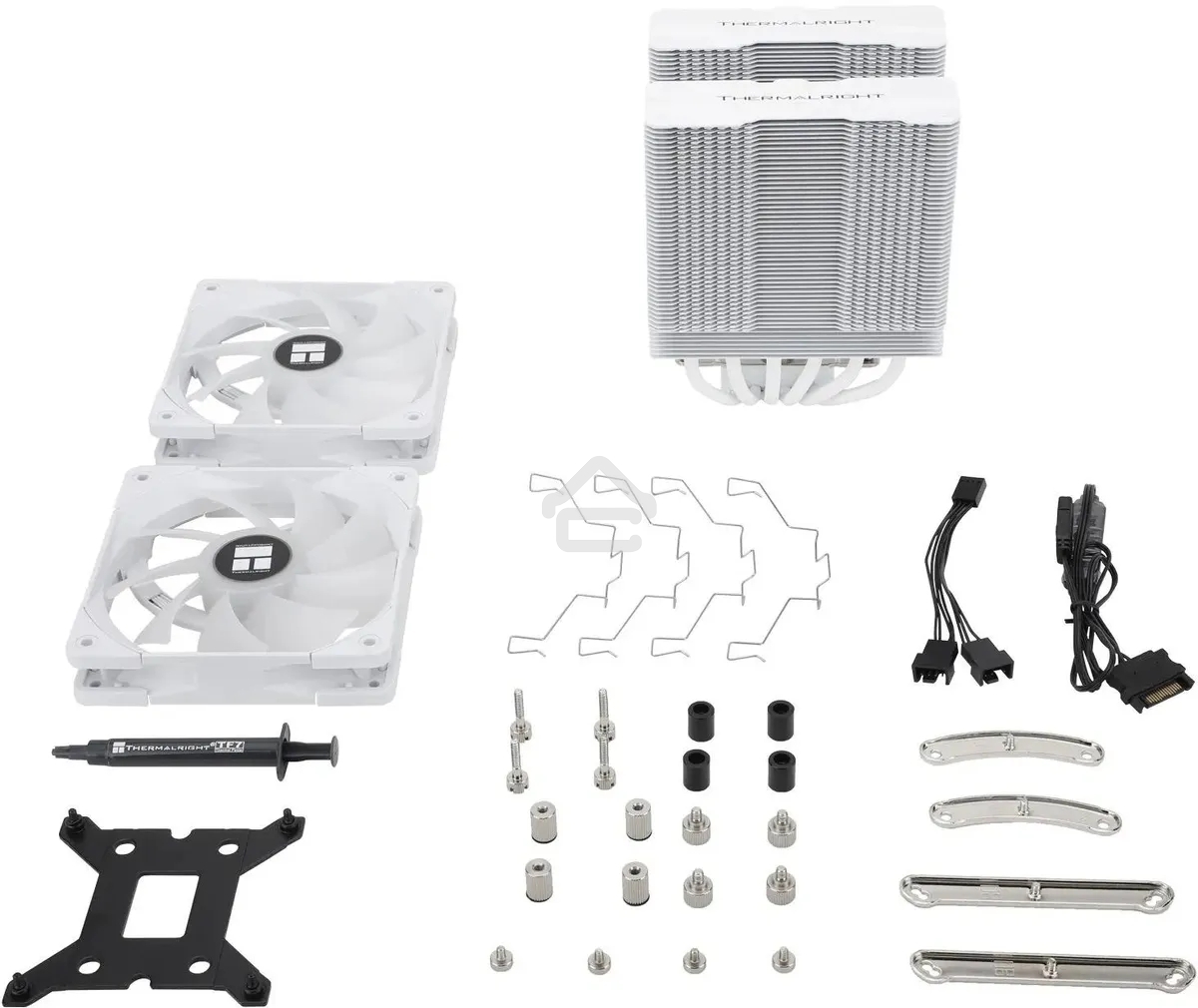 Устройство охлаждения(кулер) Thermalright Peerless Assassin 120 White ARGb Soc-AM5/AM4/1151/1200/2066/2011/1700 белый 4-pin 25.6dB Al+Cu 750gr Ret (PA120-WH-ARGb)