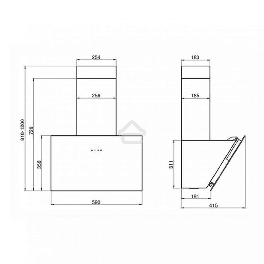 Вытяжка наклонная Elikor Антрацит 60П-650-Е3Д черный, 60 см, 650 куб. м/ч, 56 дБ