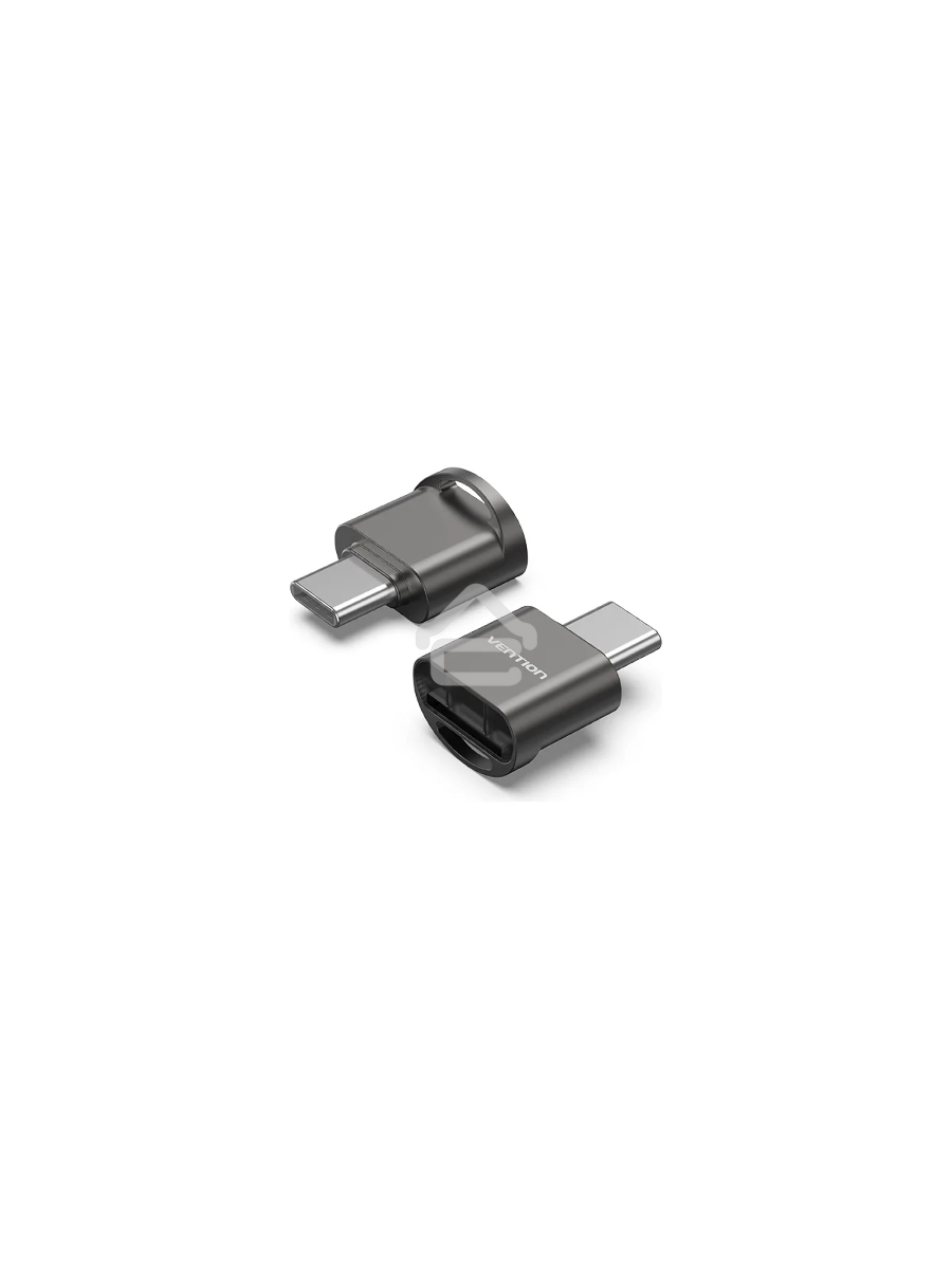 Картридер Vention OTG USB 2.0 CM / MicroSD - Серый