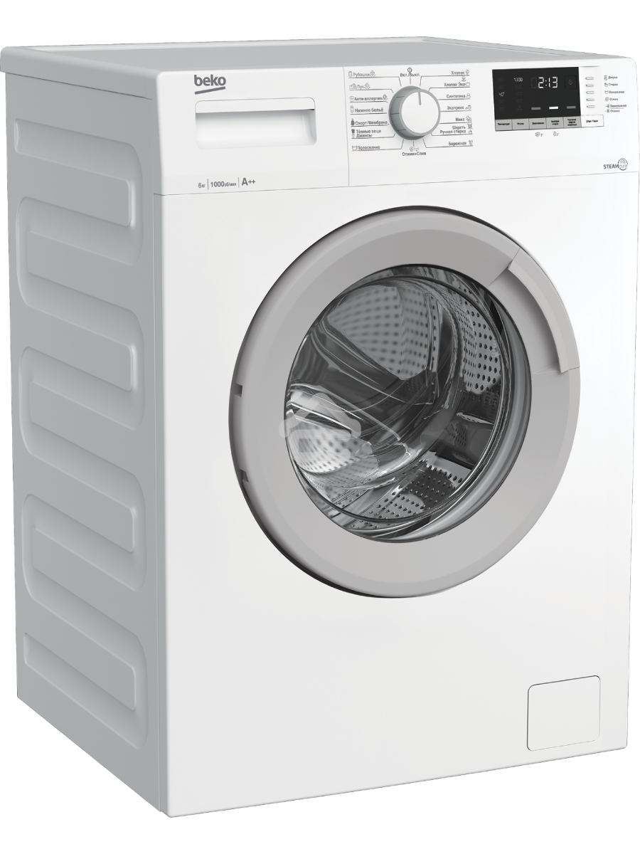Стиральная машина Beko WSDN63512ZSW белый, загрузка фронтальная 6 кг, 1000 об/мин., класс: А