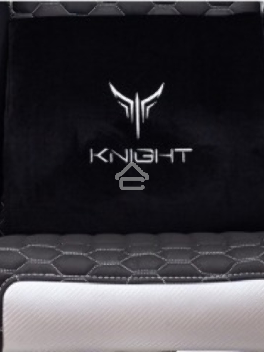 Кресло игровое Knight Neon черный/серебряный соты эко.кожа с подголов. крестовина металл