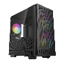 Компьютерный корпус Deepcool CH360 без БП, боковое окно (закаленное стекло), 2x140мм ARGB LED вентилятор спереди и 1x120мм ARGB LED вентилятор сзади, черный, mATX