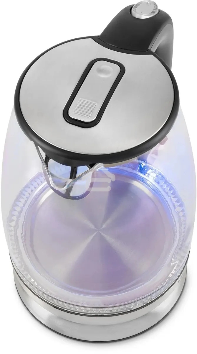 Чайник электрический Hyundai HYK-G8800 1.7л. 2200Вт черный/серебристый корпус: стекло