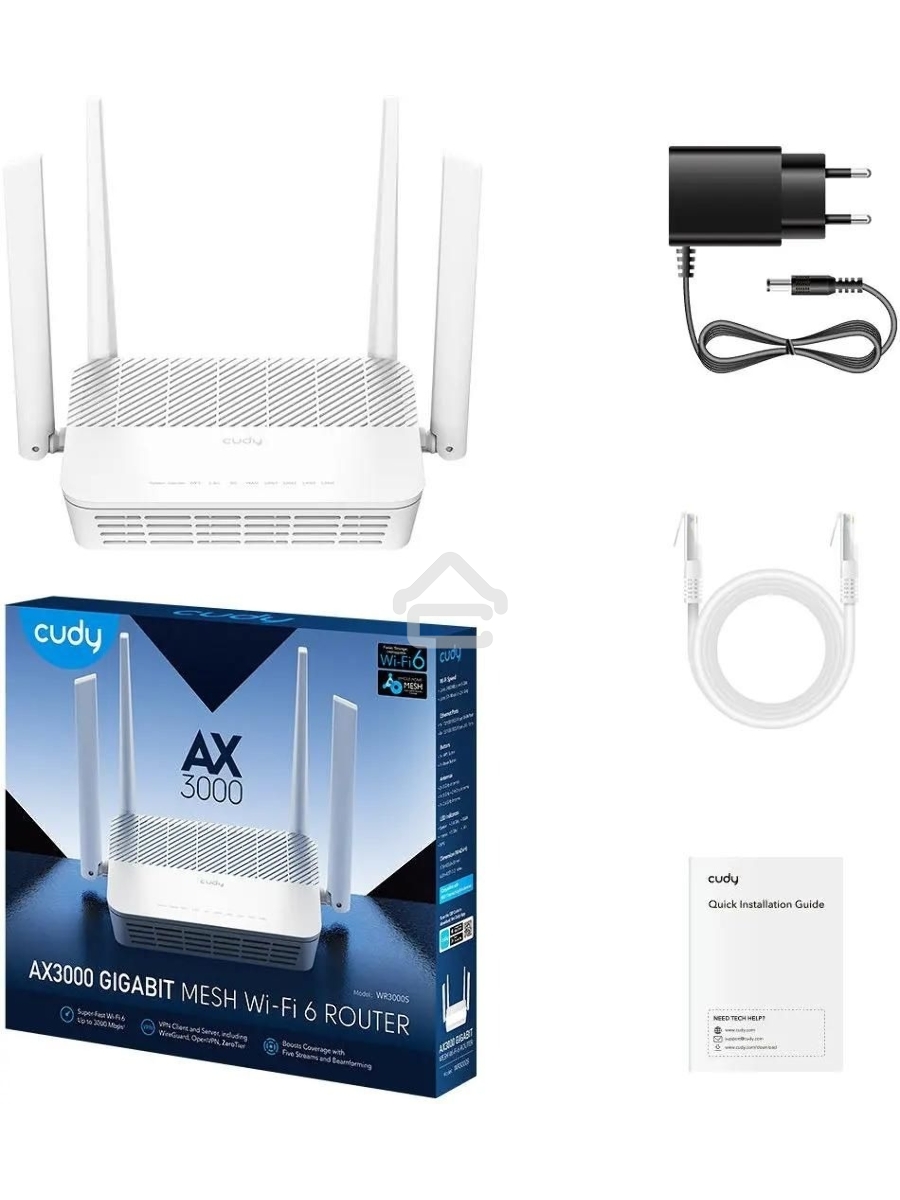 Роутер беспроводной Cudy WR3000S AX3000 10/100/1000BASE-TX