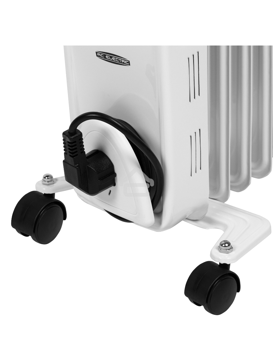 Масляный обогреватель AC ELECTRIC AOH/BM-09BW 2000 (9 секций) белый, 2000 Вт, 20 м2, термостат