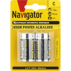 Элемент питания Navigator NBT-NE-LR14-BP2 94754, 1.5 В