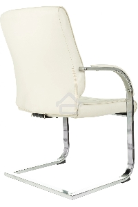 Кресло офисное Бюрократ T-8010-LOW-V/IVORY слоновая кость, искусственная кожа, на полозьях