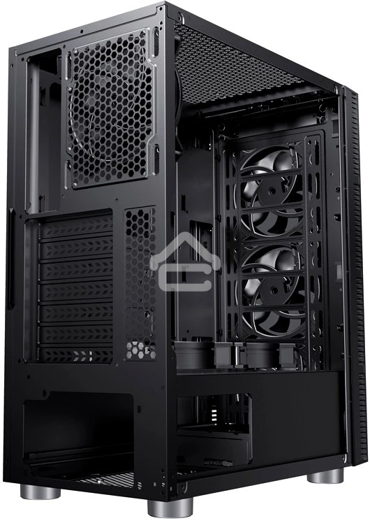 Компьютерный корпус Accord 3407 черный без БП ATX 2xUSB2.0 2xUSB3.0 audio bott PSU