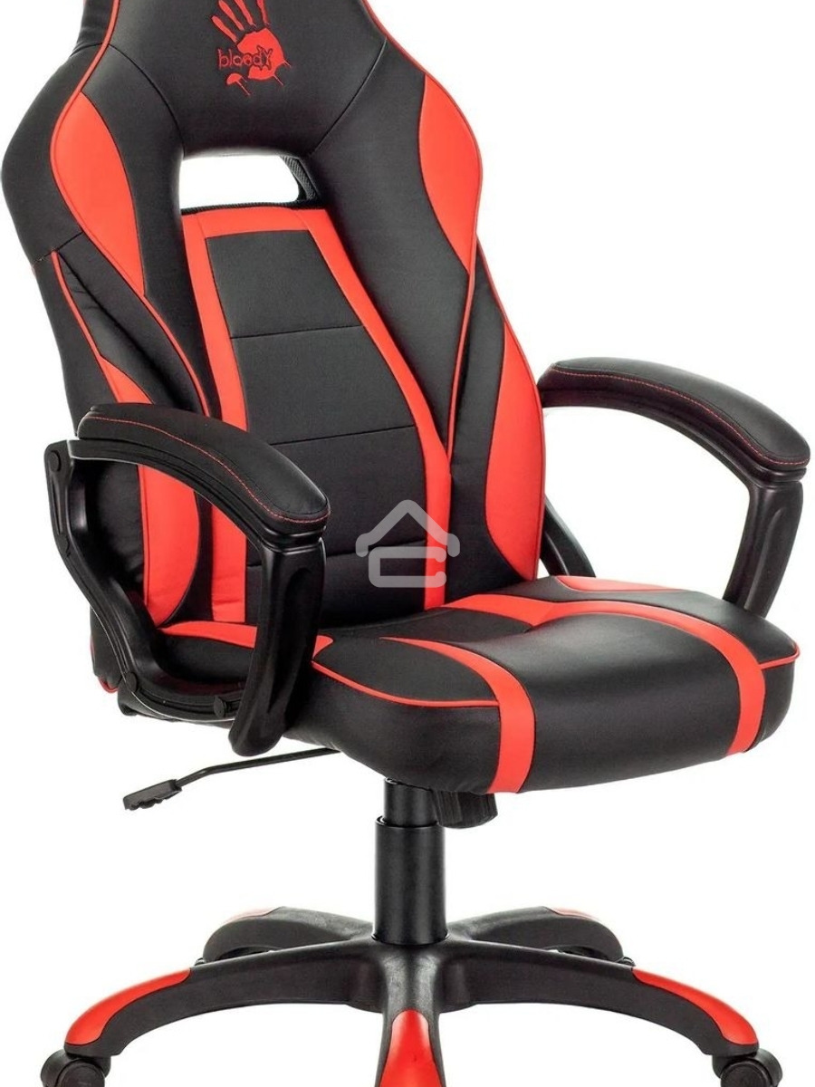 Кресло игровое A4Tech Bloody GC-350 черный/красный эко.кожа крестовина