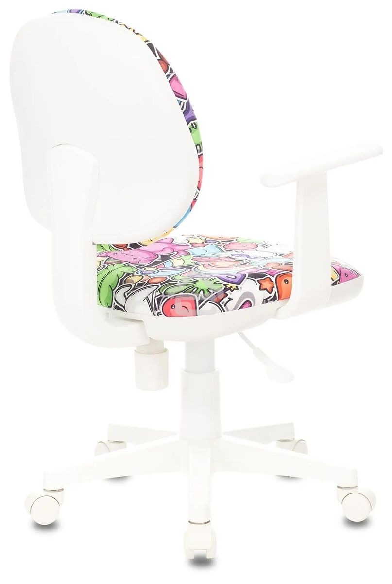 Кресло детское Бюрократ CH-W356AXSN мультиколор маскарад, крестовина пластик, пластик белый