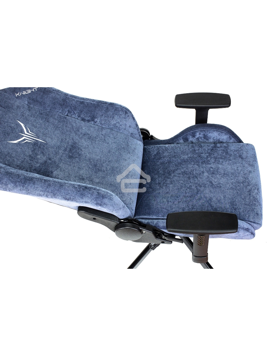 Кресло игровое Knight N1 Fabric синий Light-27 с подголов. крестовина металл