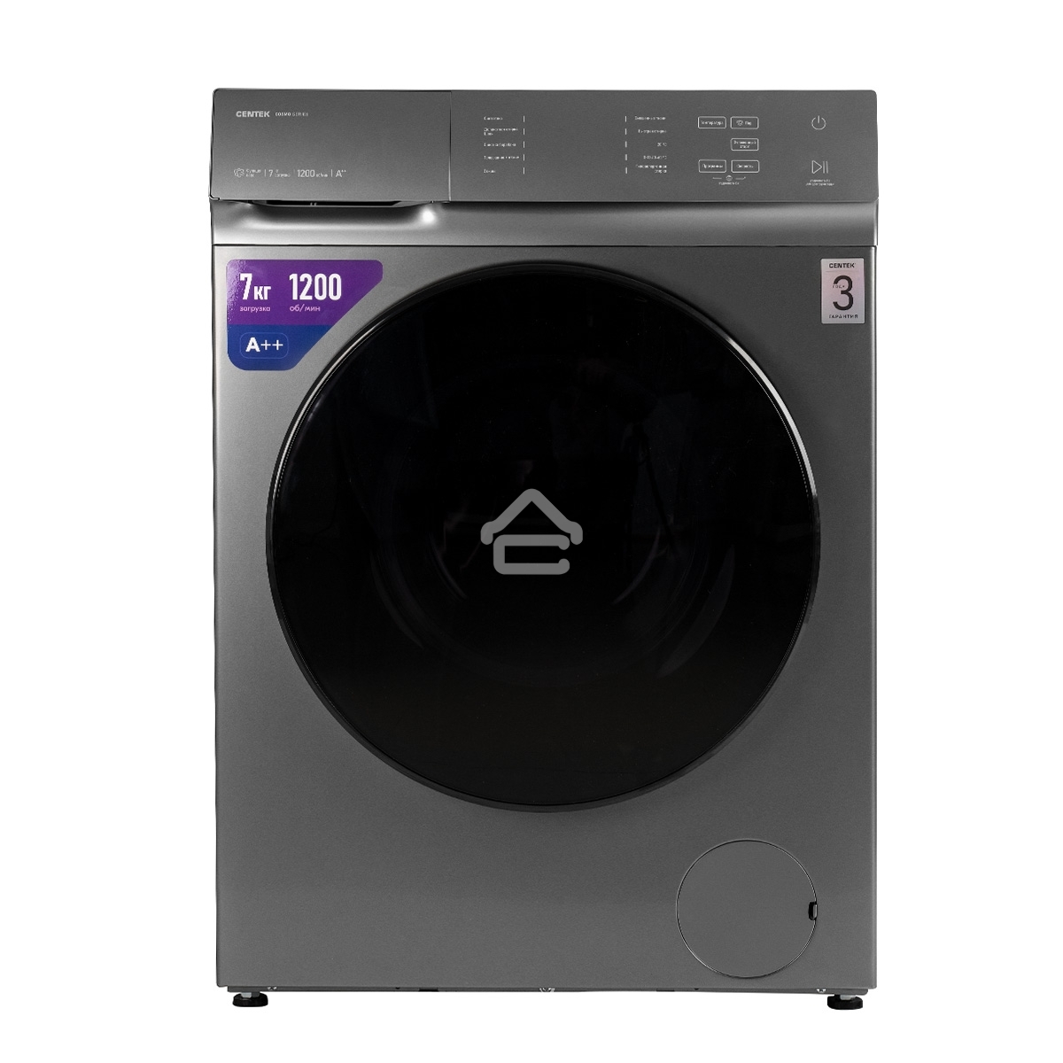 Стиральная машина Centek CT-1973 серый, загрузка фронтальная 7 кг, 1200 об/мин., класс: А++