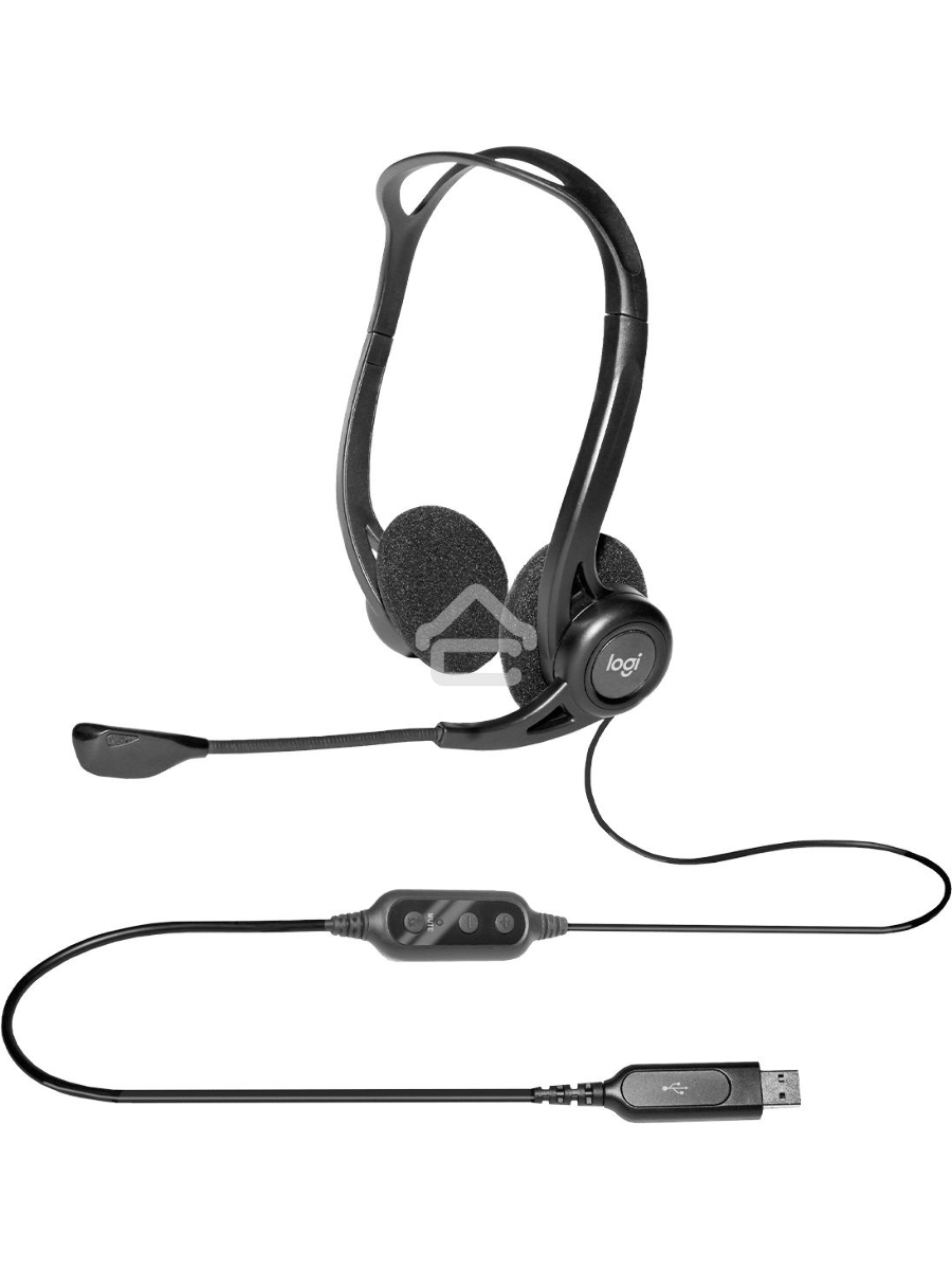 Наушники с микрофоном Logitech 960 черный 2.4м накладные оголовье (981-000100)