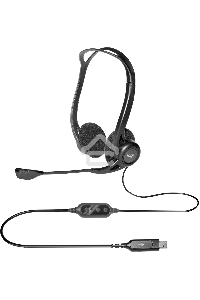 Наушники с микрофоном Logitech 960 черный 2.4м накладные оголовье (981-000100)