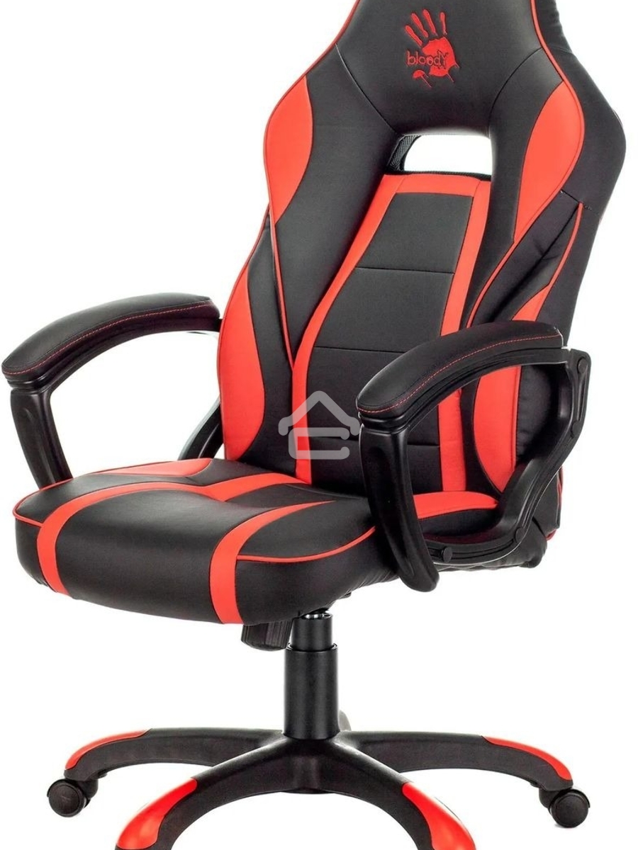 Кресло игровое A4Tech Bloody GC-350 черный/красный эко.кожа крестовина